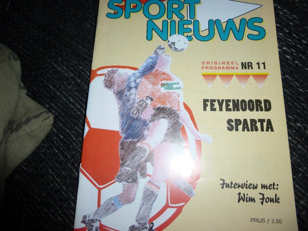 Feyenoord-Sparta (uit en thuis), Verzenden, Zo goed als nieuw, Feyenoord, Overige typen
