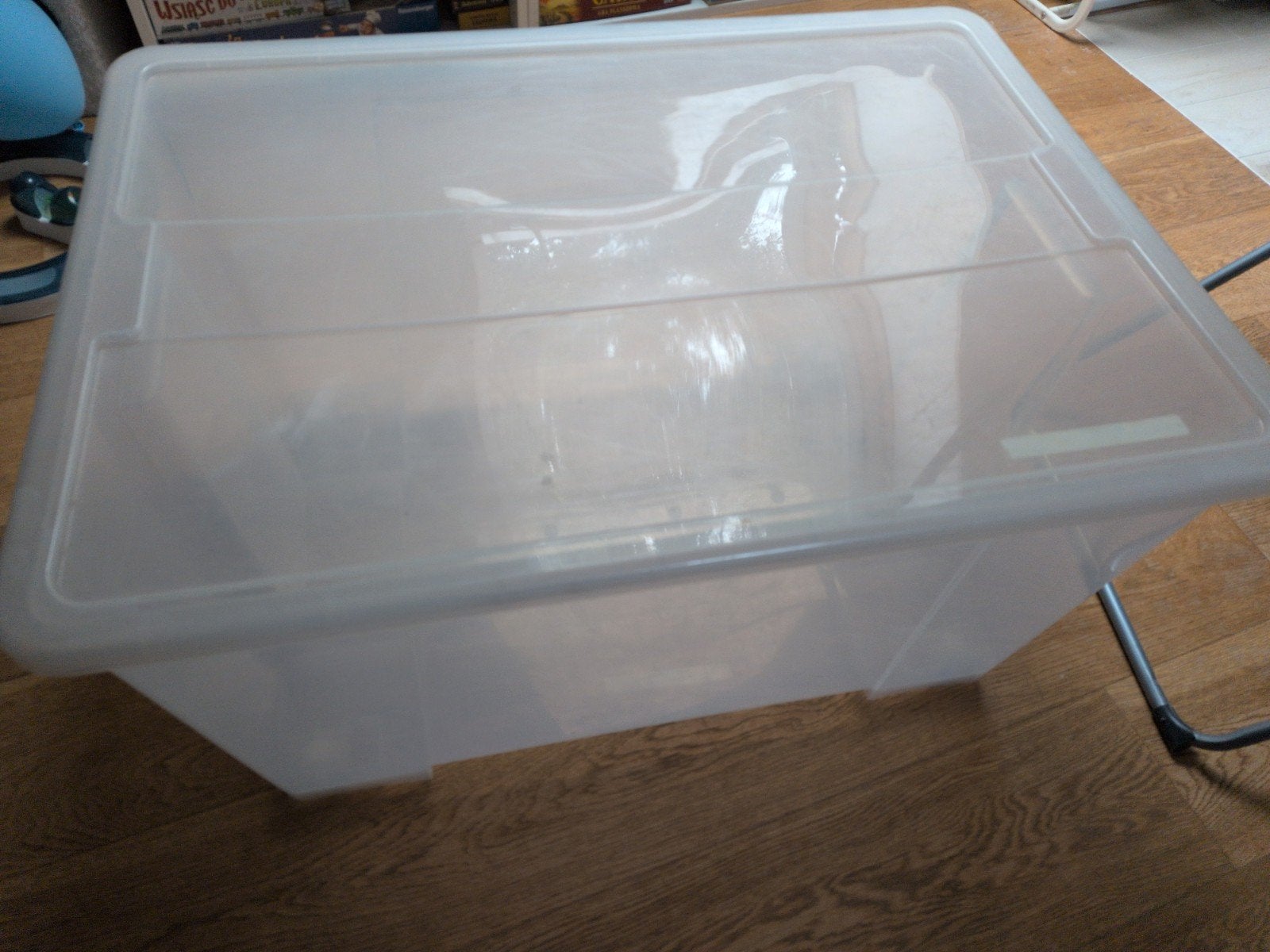 IKEA SAMLA opbergbox met deksel - 130L, Ophalen, Kunststof, Gebruikt, 50 tot 100 cm