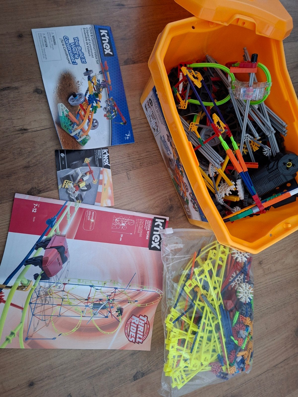 K'nex Achtbaan & Raceauto Set - 35 Modellen + Opbergdoos, Ophalen of Verzenden, Gebruikt, K'nex