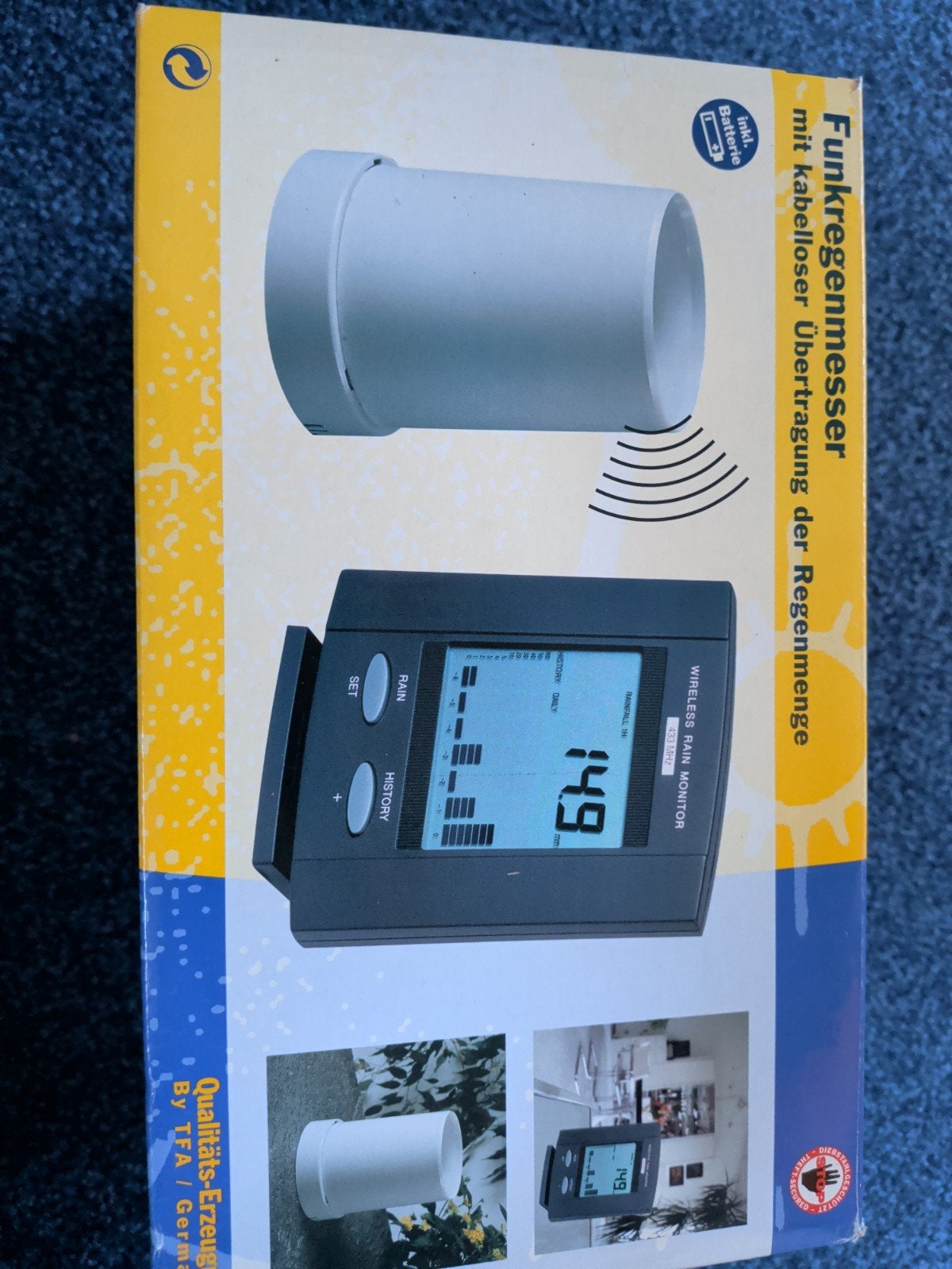 Draadloze Regenmeter met Monitor, Ophalen of Verzenden, Zo goed als nieuw, Weerstation