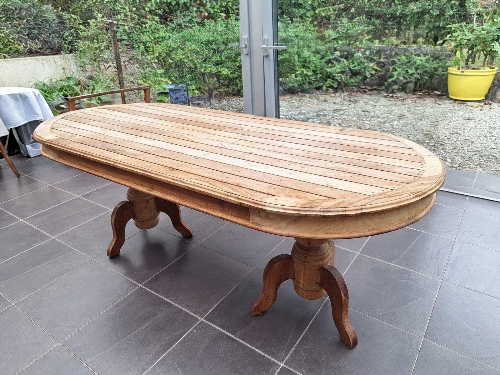 Riviera Maison ovale eettafel, Huis en Inrichting, Ophalen, Gebruikt, 200 cm of meer, 50 tot 100 cm
