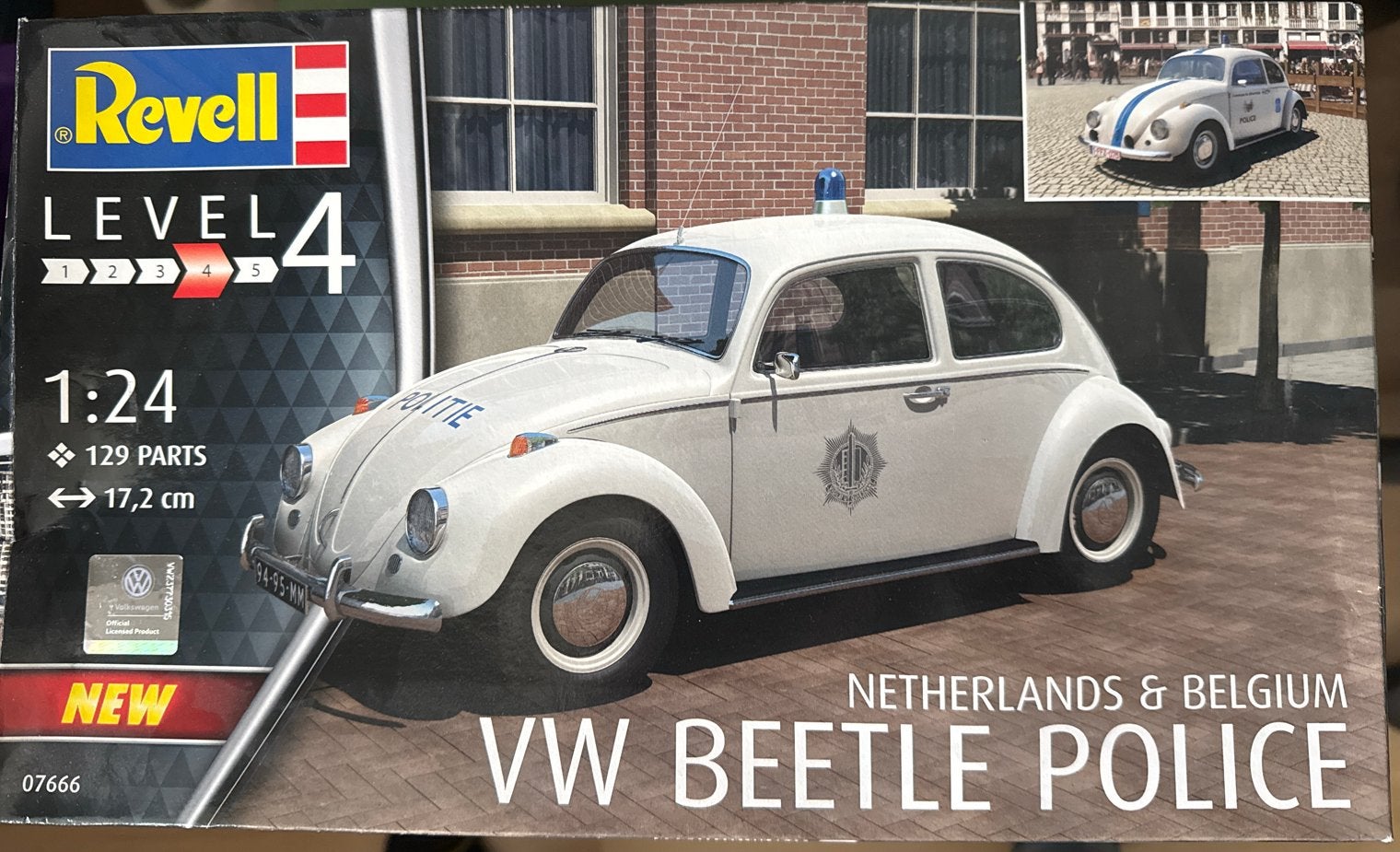 Revell VW Kever Politie 1:24, Auto, Nieuw, Ophalen of Verzenden, 1:32 tot 1:50