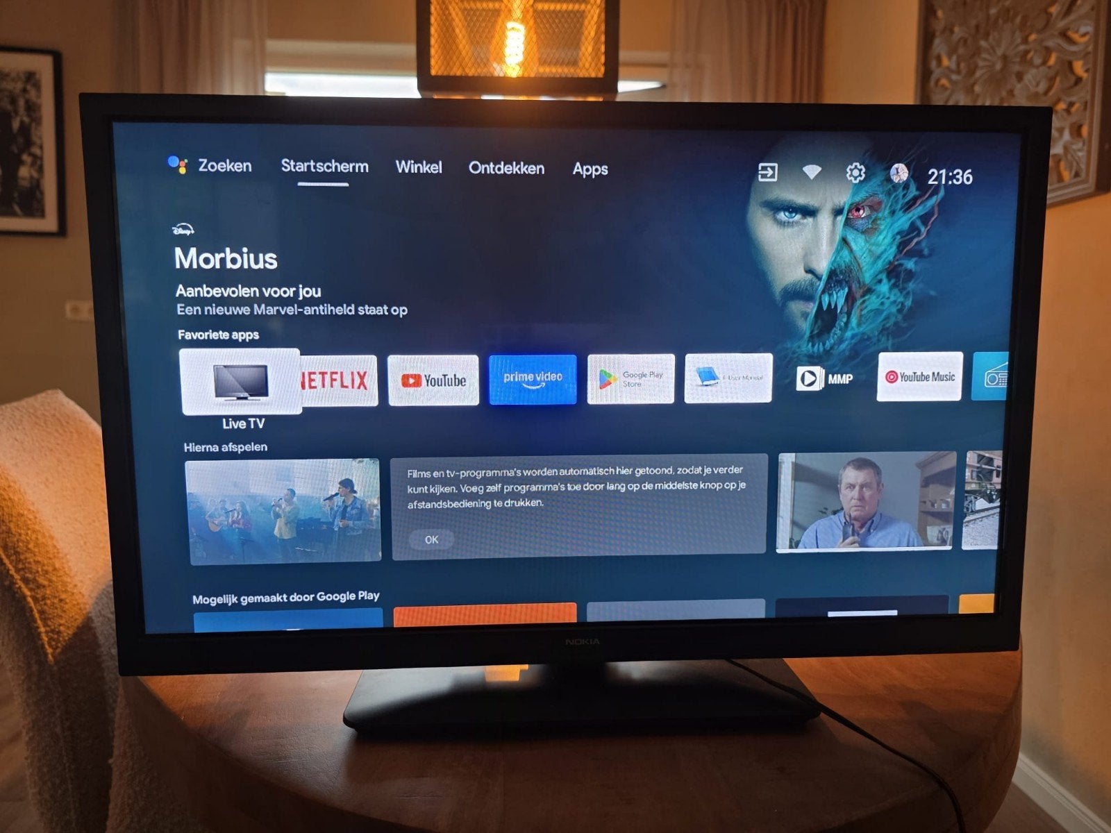Nokia Smart TV HNE24GV210 - Compacte Android TV, Ophalen of Verzenden, Zo goed als nieuw, 50 Hz, Overige merken