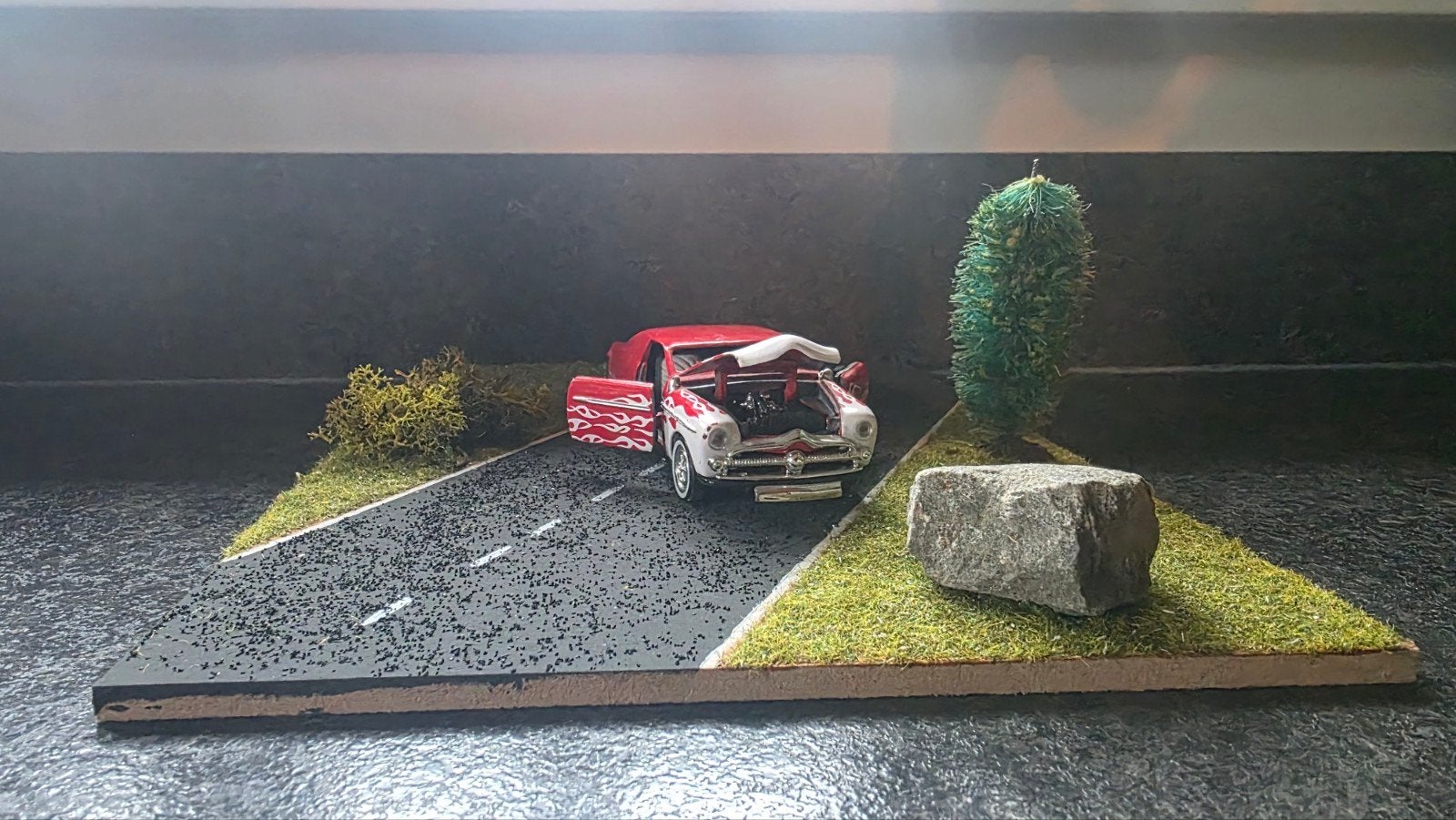 Miniatuur diorama wegdek voor vrachtwagen of auto, Groter dan 1:32, Nieuw, Truck, Ophalen