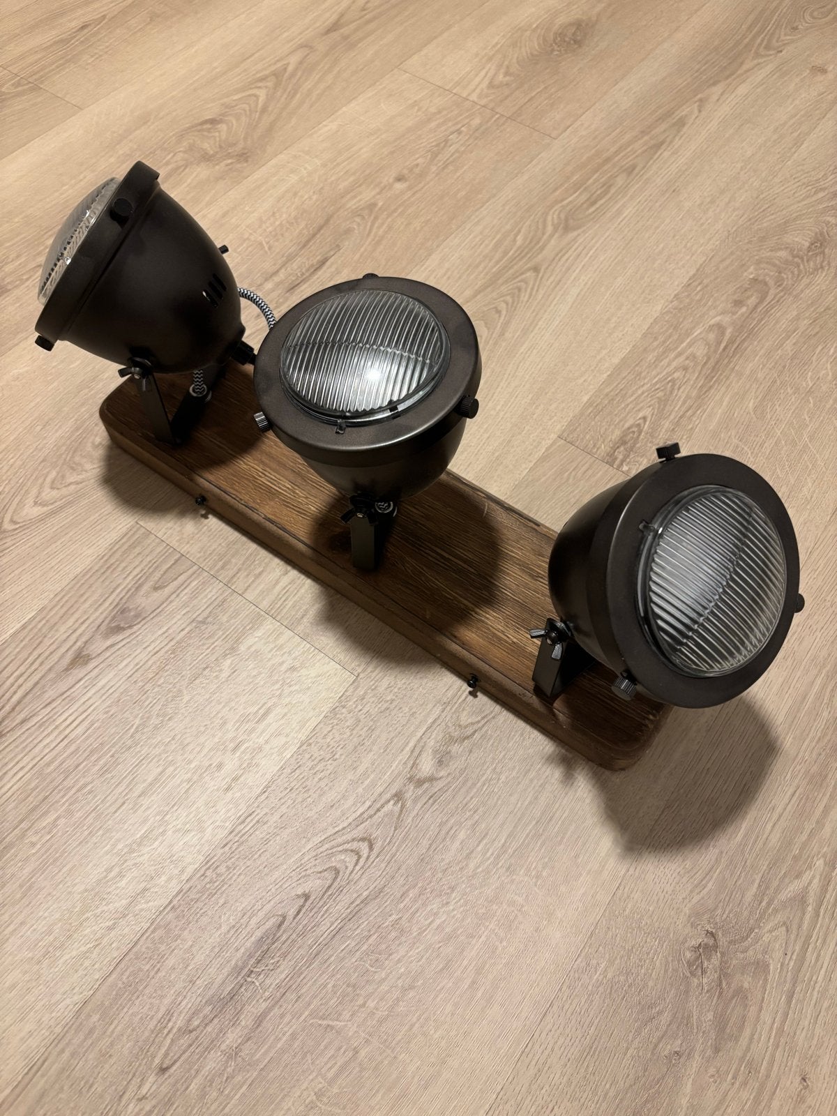 Industriële plafondspot met 3 lampen, Inclusief lichtbron, GU10, Plafondspot, Zo goed als nieuw