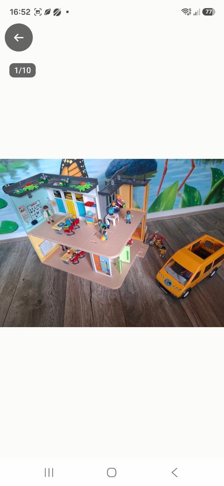 Playmobil School met bus en figuren - Complete set, Kinderen en Baby's, Ophalen, Gebruikt, Gebouw, Complete set