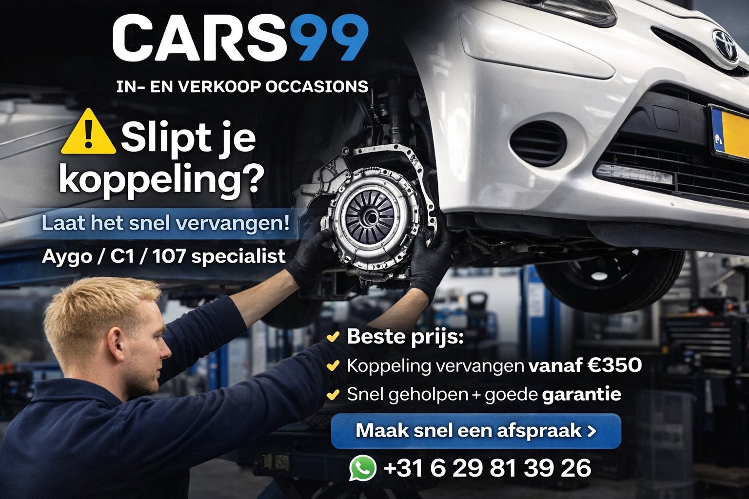 Koppeling wissel Toyota Aygo, Citroën C1 en Peugeot 107, Ophalen of Verzenden