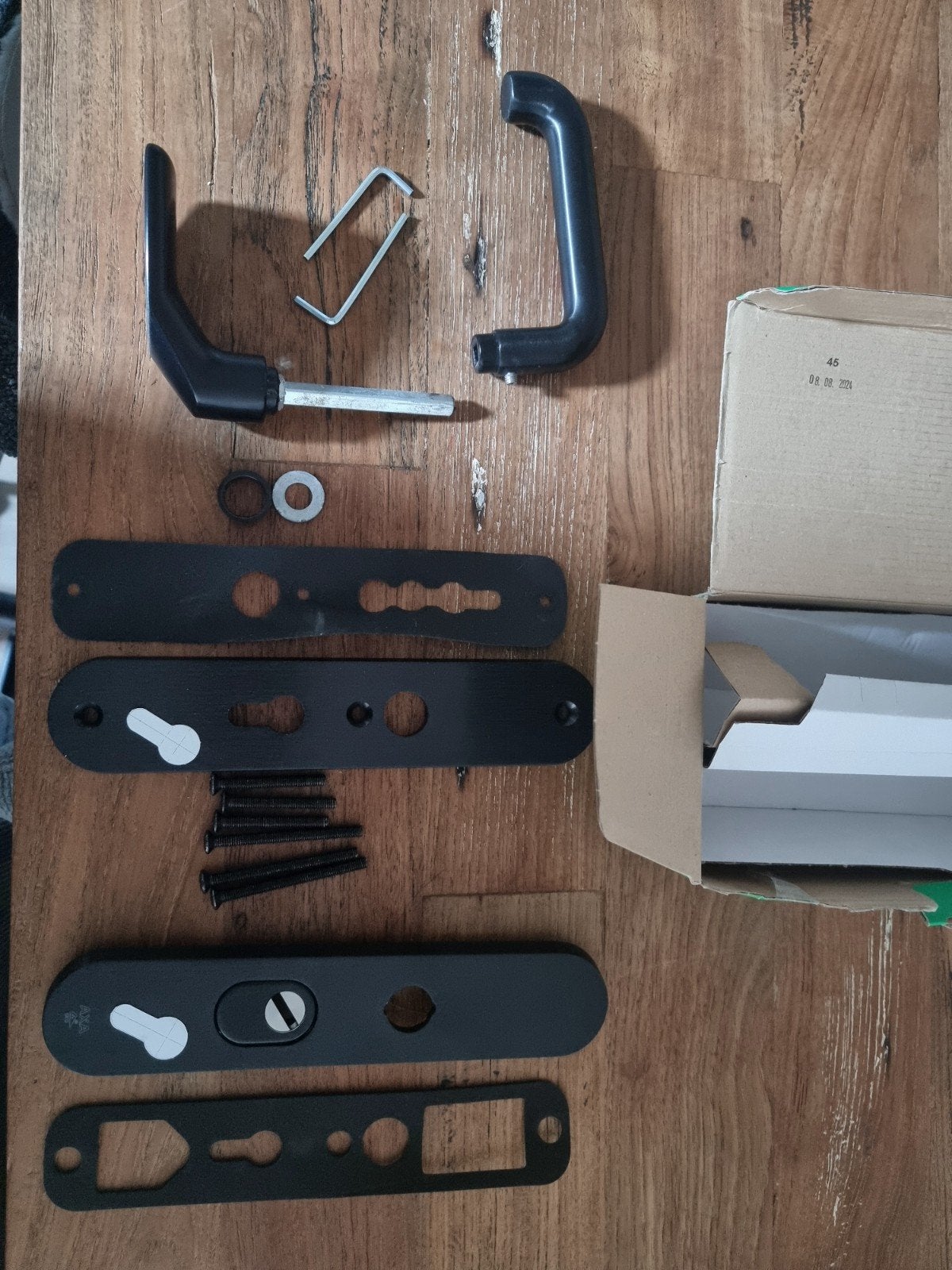 AXA Veiligheids deurbeslag PC55 SKG3 zwart - Nieuw in doos, Ophalen of Verzenden, Nieuw, Overige materialen, Klink of Kruk