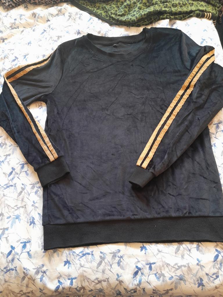 Fluweel huispak, Kleding | Dames, Ophalen, Zo goed als nieuw, Maat 38/40 (M), Zwart