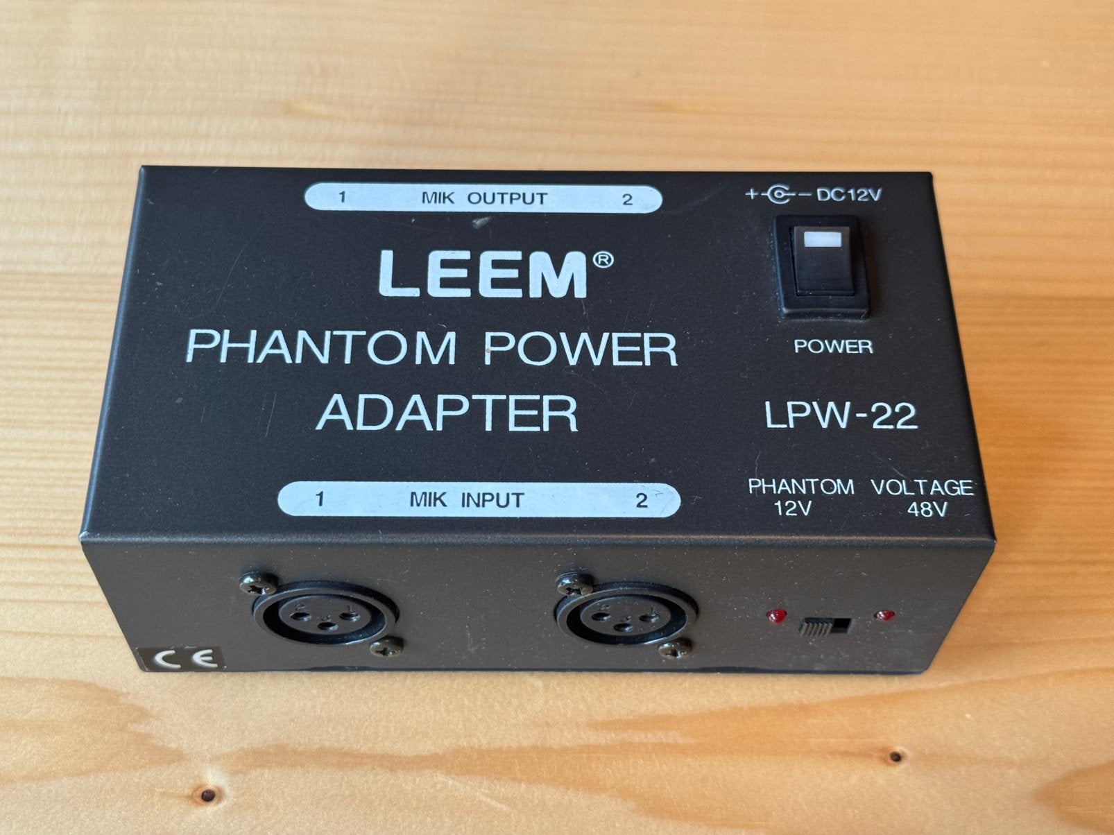 Leem Phantom Power injector LPW-22, Ophalen of Verzenden, Zo goed als nieuw, Studiomicrofoon