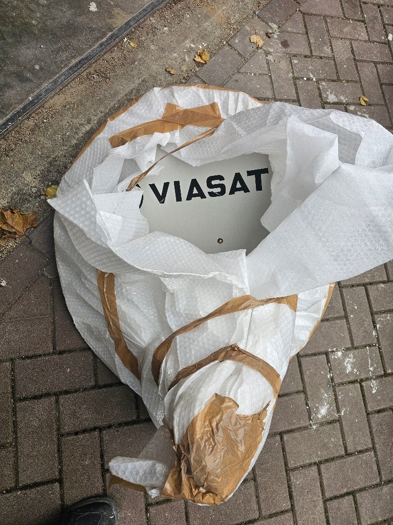 Viasat schotelantenne - gebruikt, in plastic verpakt, Ophalen of Verzenden, Gebruikt, Antenne