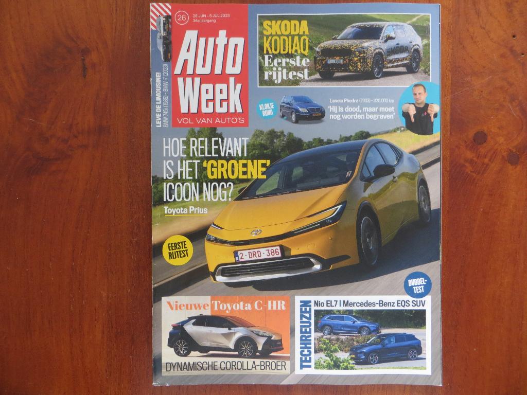 Autoweek 26 2023 Toyota Prius, Skoda Kodiaq, Toyota C-HR, Ophalen of Verzenden, Zo goed als nieuw, Toyota