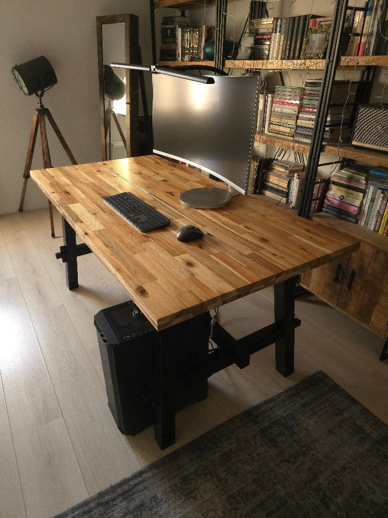 Eettafel voor 4 personen (IKEA SKOGSTA) – massief acaciahout, Ophalen, Gebruikt, 50 tot 100 cm, 150 tot 200 cm
