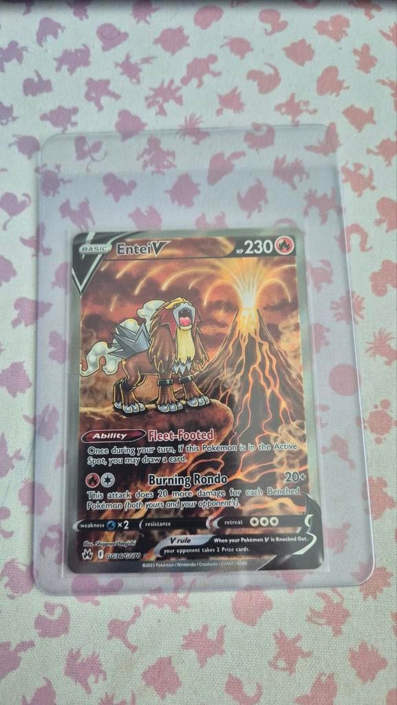 Pokémon Kaart: Entei V (Brilliant Stars 022/172), Ophalen, Zo goed als nieuw, Losse kaart