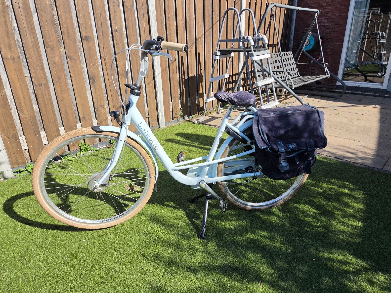 Batavus mambo deluxe mamafiets lichtblauw 48cm, Fietsen en Brommers, Ophalen, Velgrem, 47 tot 50 cm, Versnellingen