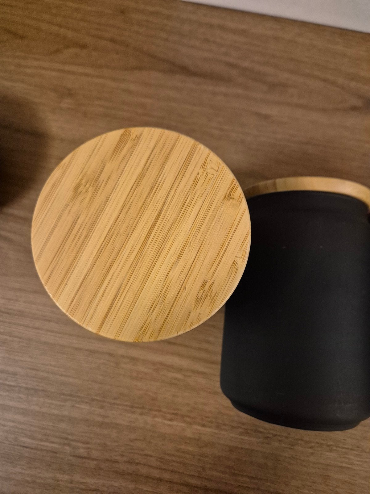 IKEA Voorraadpotje met bamboe deksel - Zwart, Ophalen, Gebruikt, Hout, IKEA