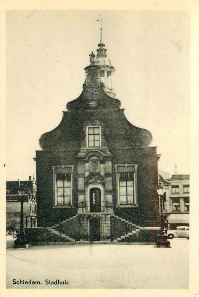 702-066-049 Schiedam Stadhuis, Verzenden, Voor 1920, Zuid-Holland
