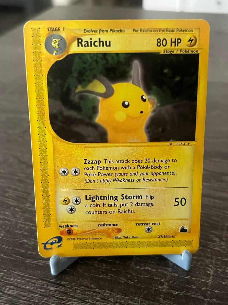 Raichu (27/144) - Skyridge - EX/Good, Ophalen of Verzenden, Gebruikt, Losse kaart