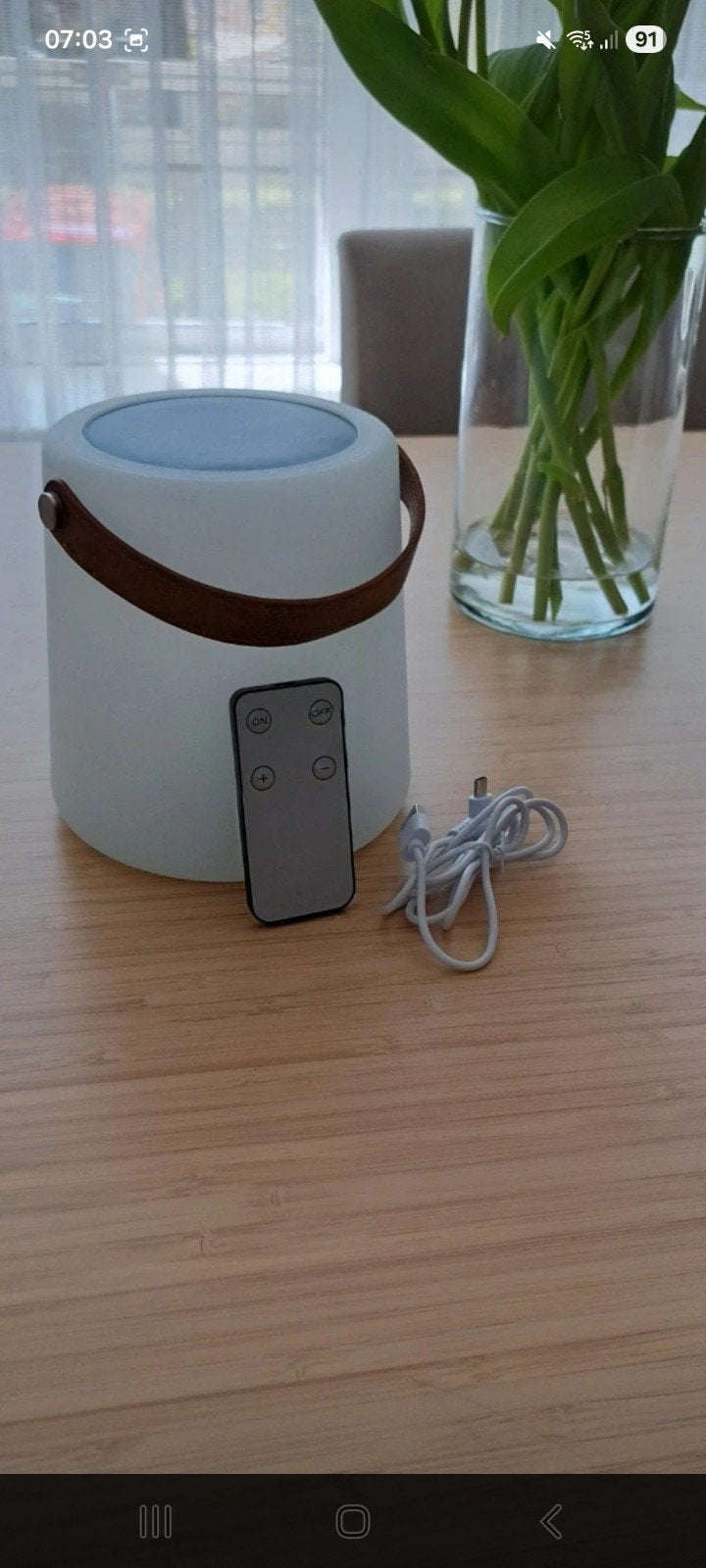 Nieuwe draagbare LED lamp met afstandsbediening, Wit, Kunststof, Nieuw, Ophalen of Verzenden