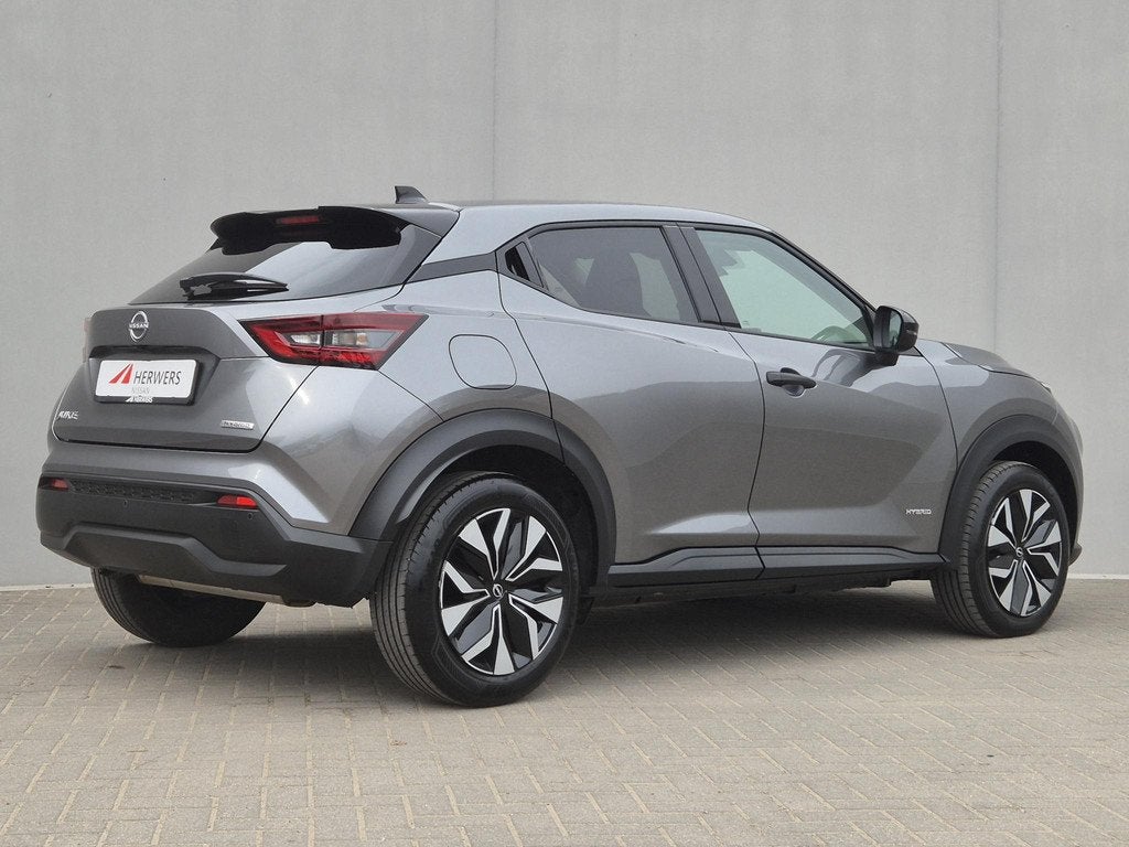 Nissan Juke 1.6 Hybrid N-Connecta / Fabrieksgarantie tot 05-, Auto's, Nissan, Stof, Gebruikt, Bedrijf, Hybride Elektrisch/Benzine