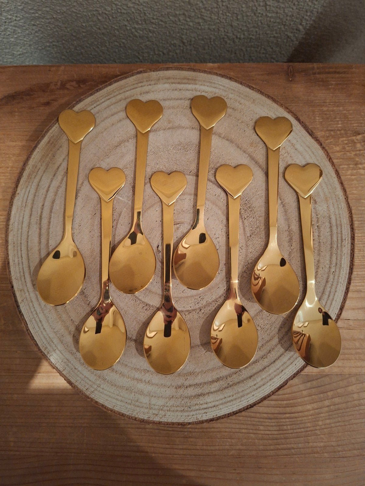 8 Gouden  Koffie- en Theelepeltjes., Huis en Inrichting, Keuken | Bestek, Overige materialen, ., Nieuw, Ophalen of Verzenden