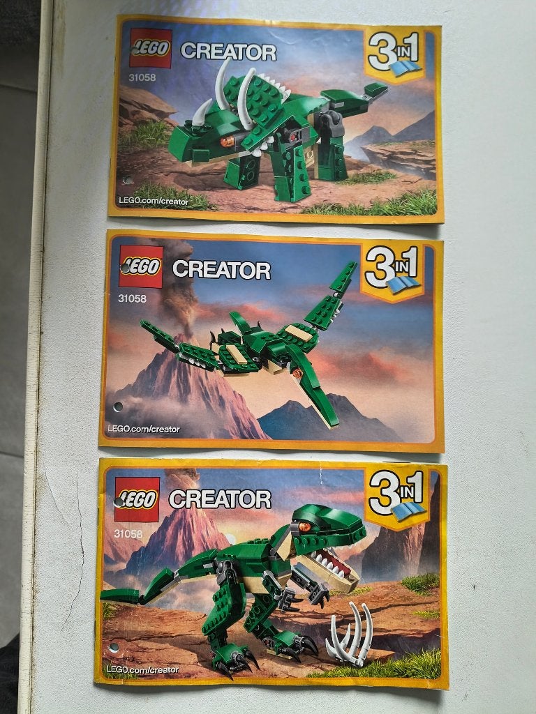 Lego creator 31058 Machtige dinosaurussen, Lego, Ophalen of Verzenden, Zo goed als nieuw, Compleet