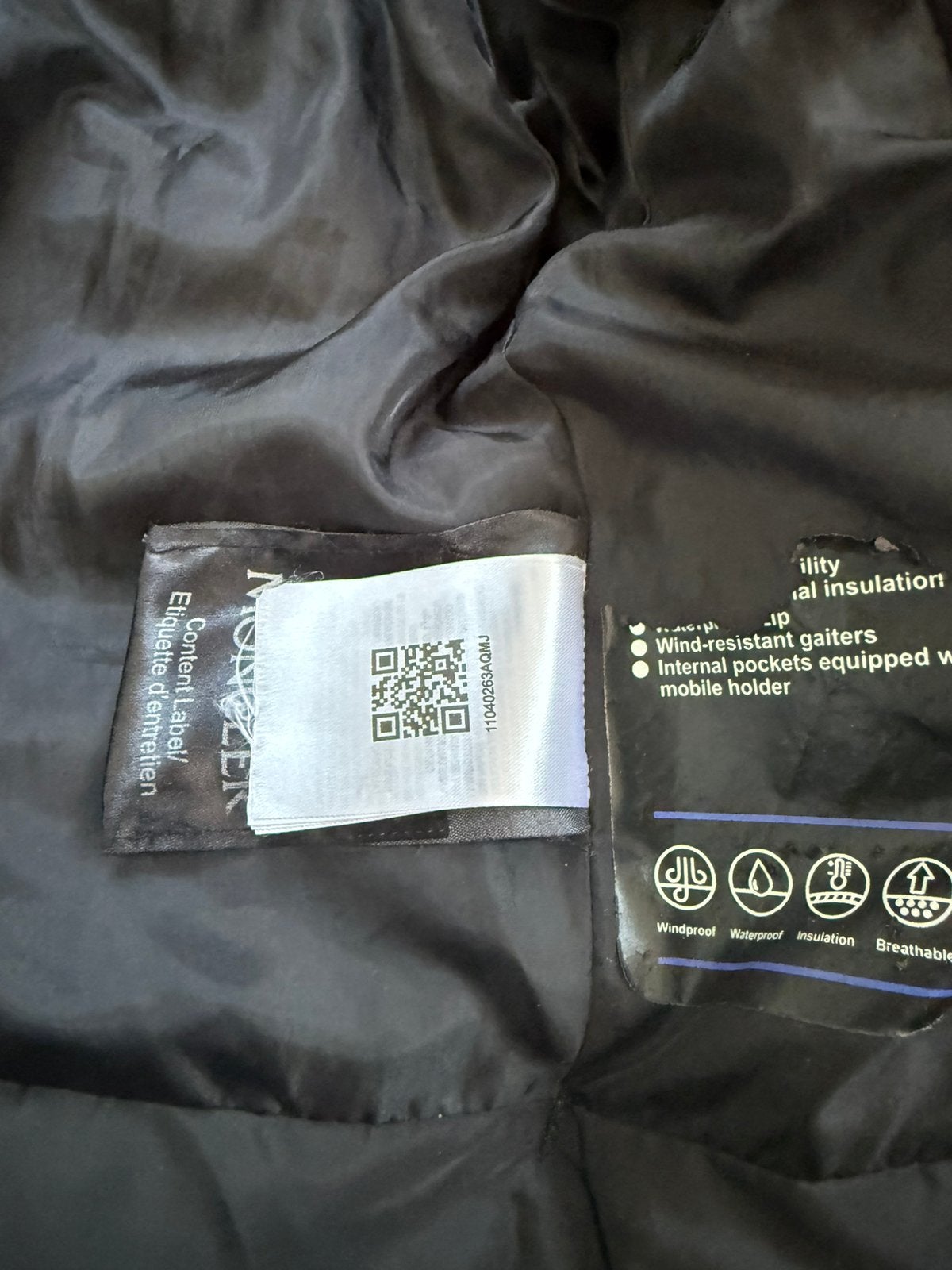 Kiender jas 2. 3 yar. Moncler, Ophalen of Verzenden, Zo goed als nieuw, Zwart