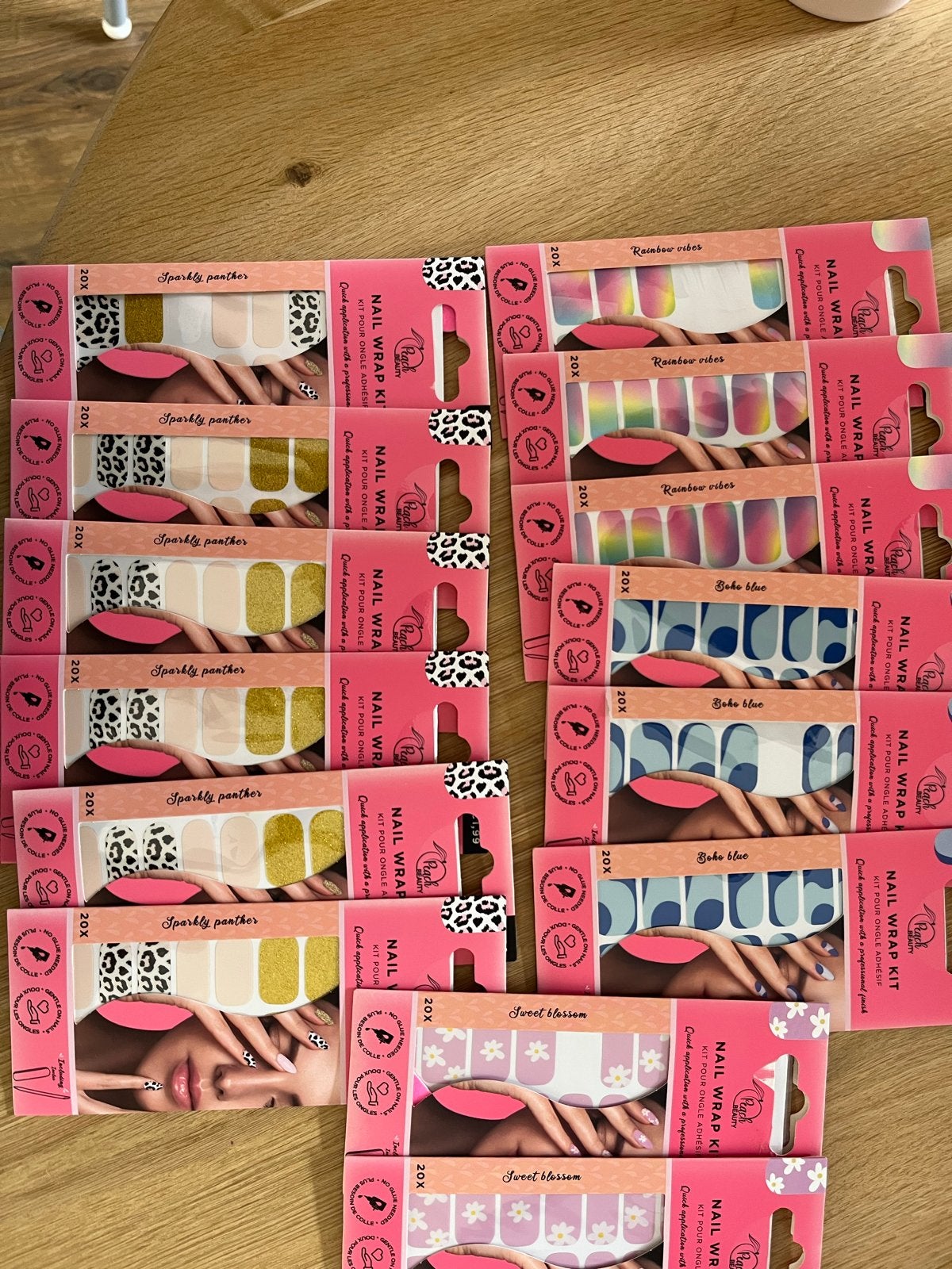 Nail Wrap Kits - Diverse Designs (Sparkly, Rainbow, Blossom), Ophalen, Overige kleuren, Nieuw, Handen en Nagels