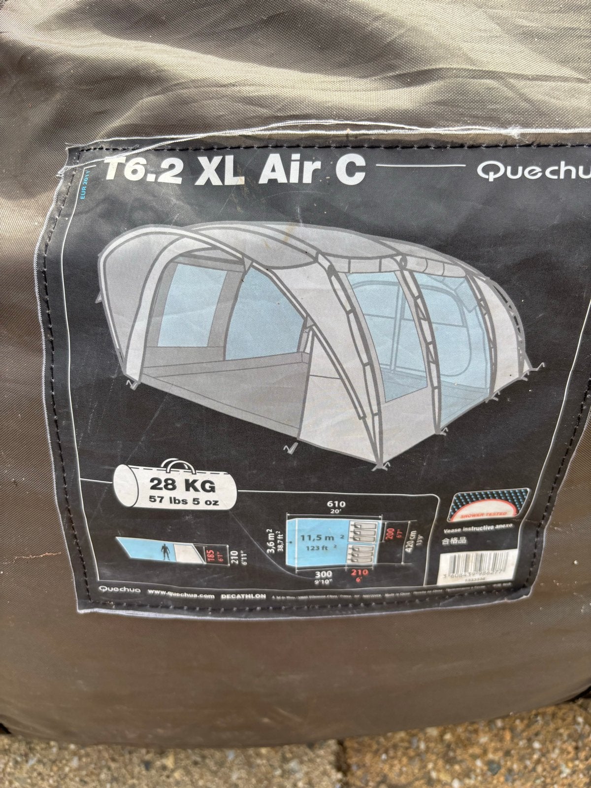 Quechua T6.2 XL Air C familietent - Ruim en comfortabel, Caravans en Kamperen, Ophalen of Verzenden, Gebruikt, Meer dan 6