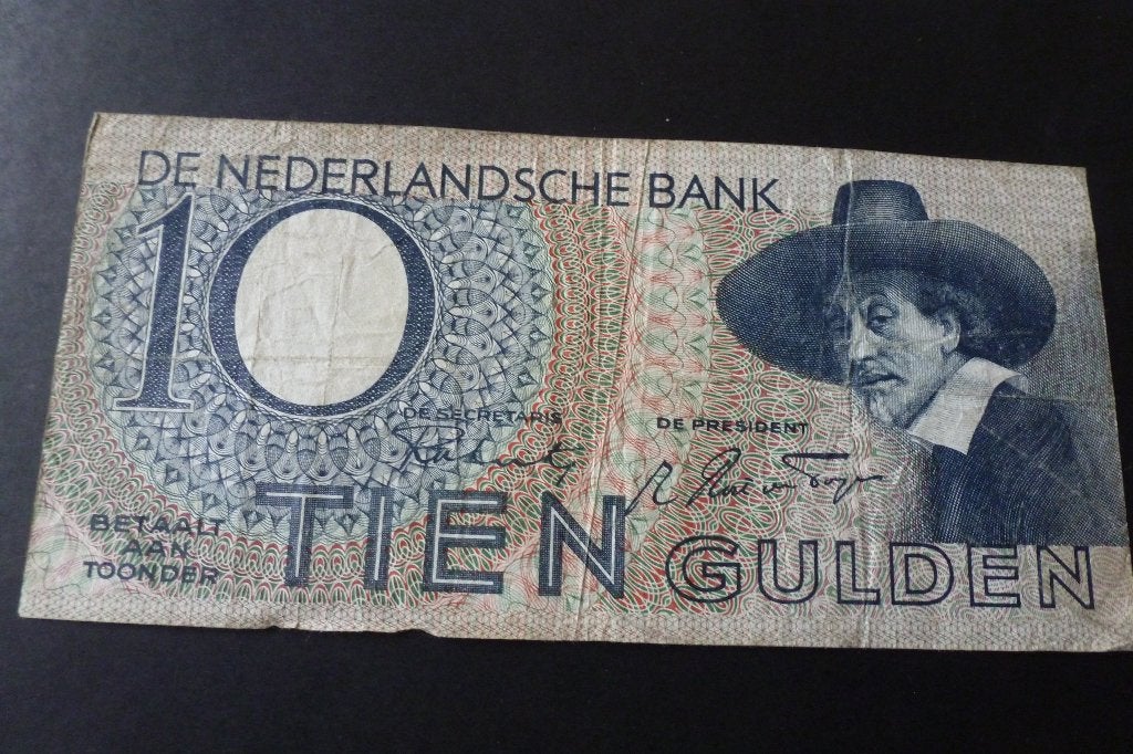 Bankbiljet - oude 10 gulden Staalmeester 1944 fr+/zf- (bi 16, Ophalen of Verzenden, 10 gulden, Los biljet