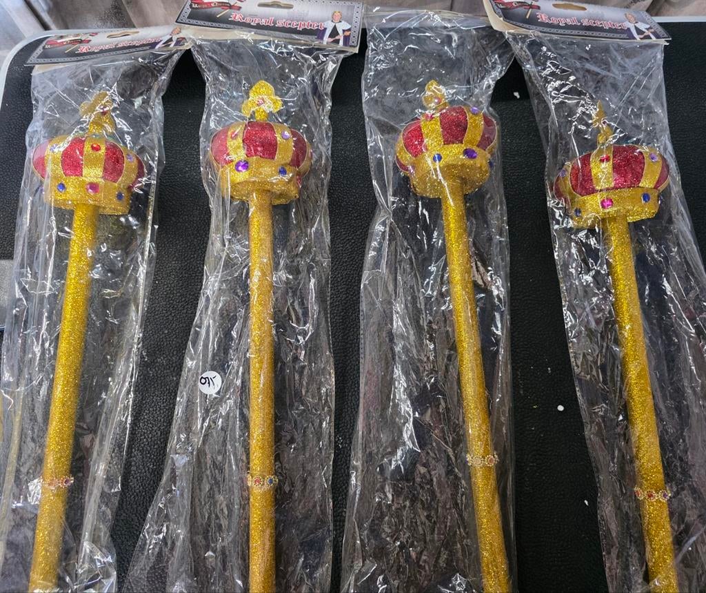 Koninklijke Scepter - Feestartikel, Hobby en Vrije tijd, Feestartikelen, Ophalen, Nieuw, Feestartikel, Oranje of Koningsdag