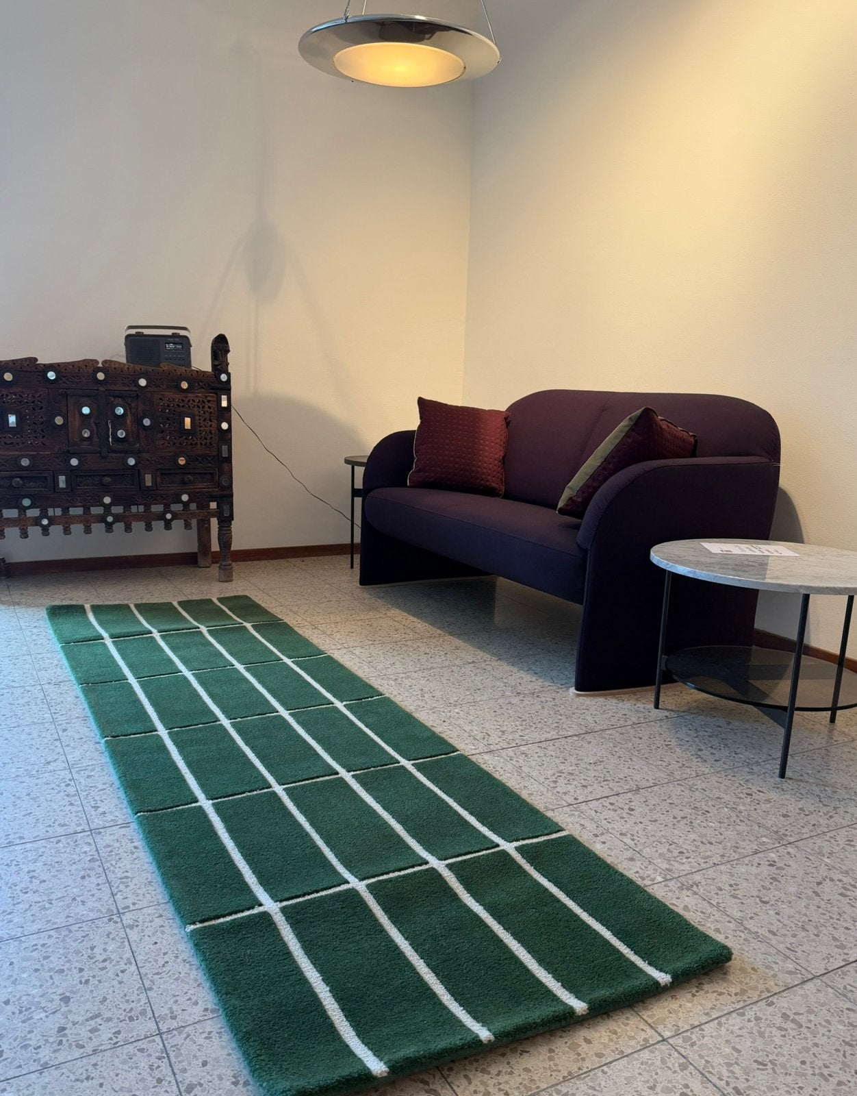 Brink en Campman loper Marimekko Tiiliskivi green NIEUW, Ophalen, Groen, 50 tot 100 cm, Rechthoekig