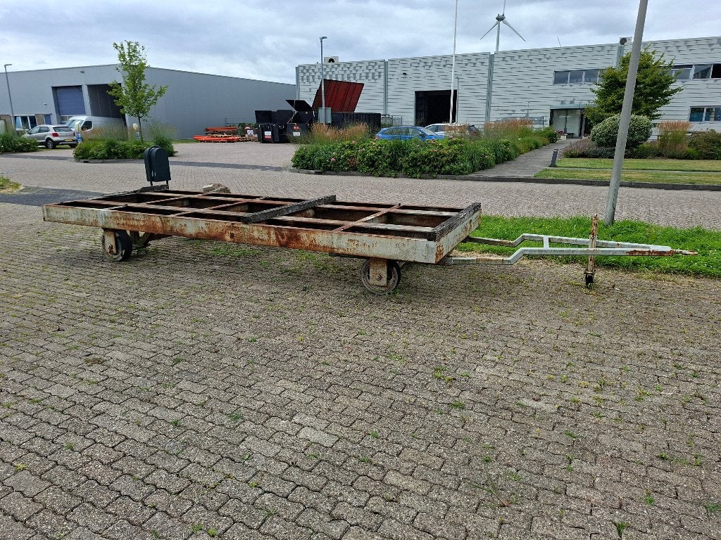 Zware aanhangwagen  geschikt voor heftruck of tractor, Auto diversen, Aanhangers en Bagagewagens, Ophalen, Gebruikt