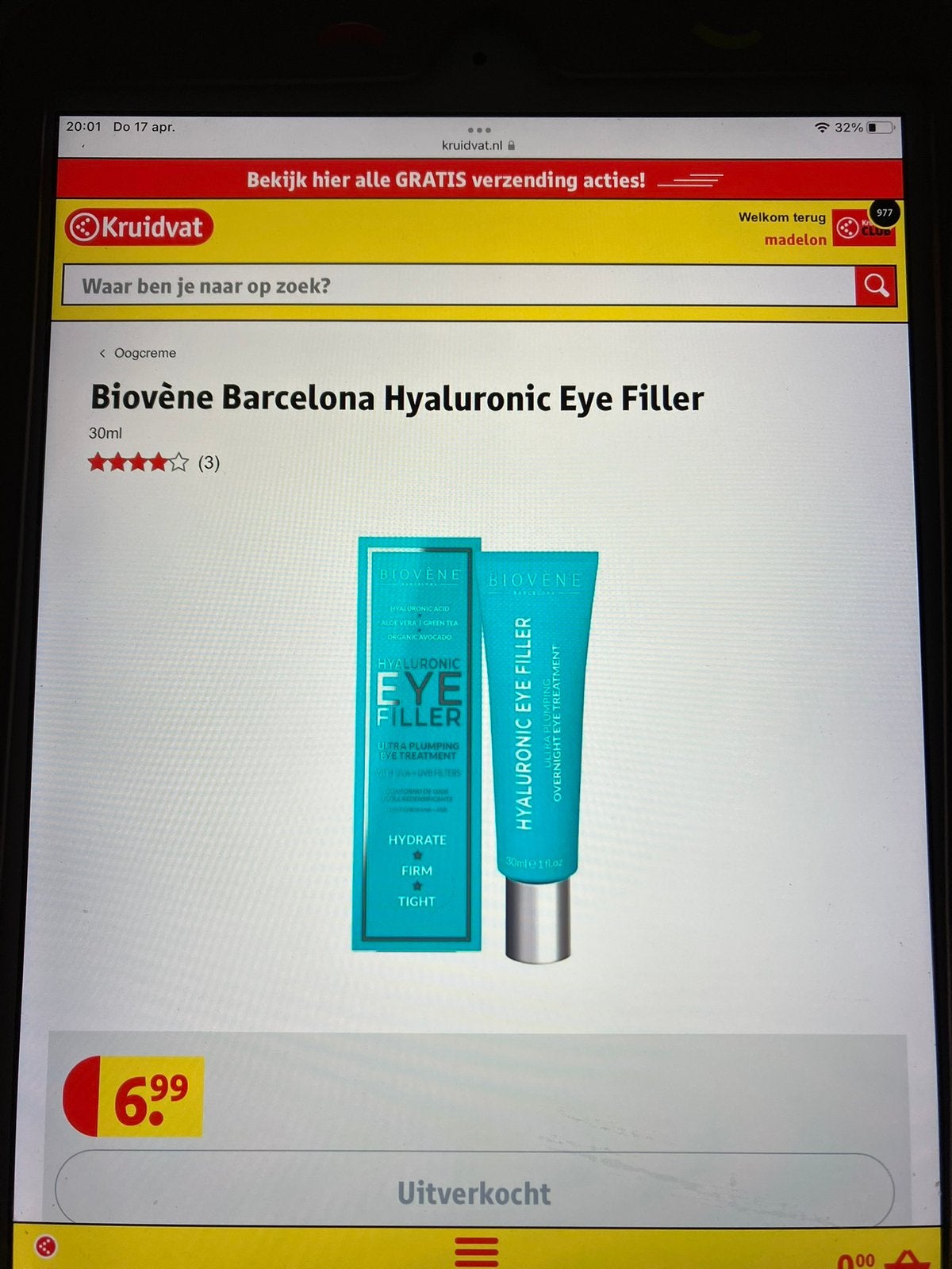 Eye filler nw 5 voor 4,00, Ophalen of Verzenden, Nieuw, Ogen