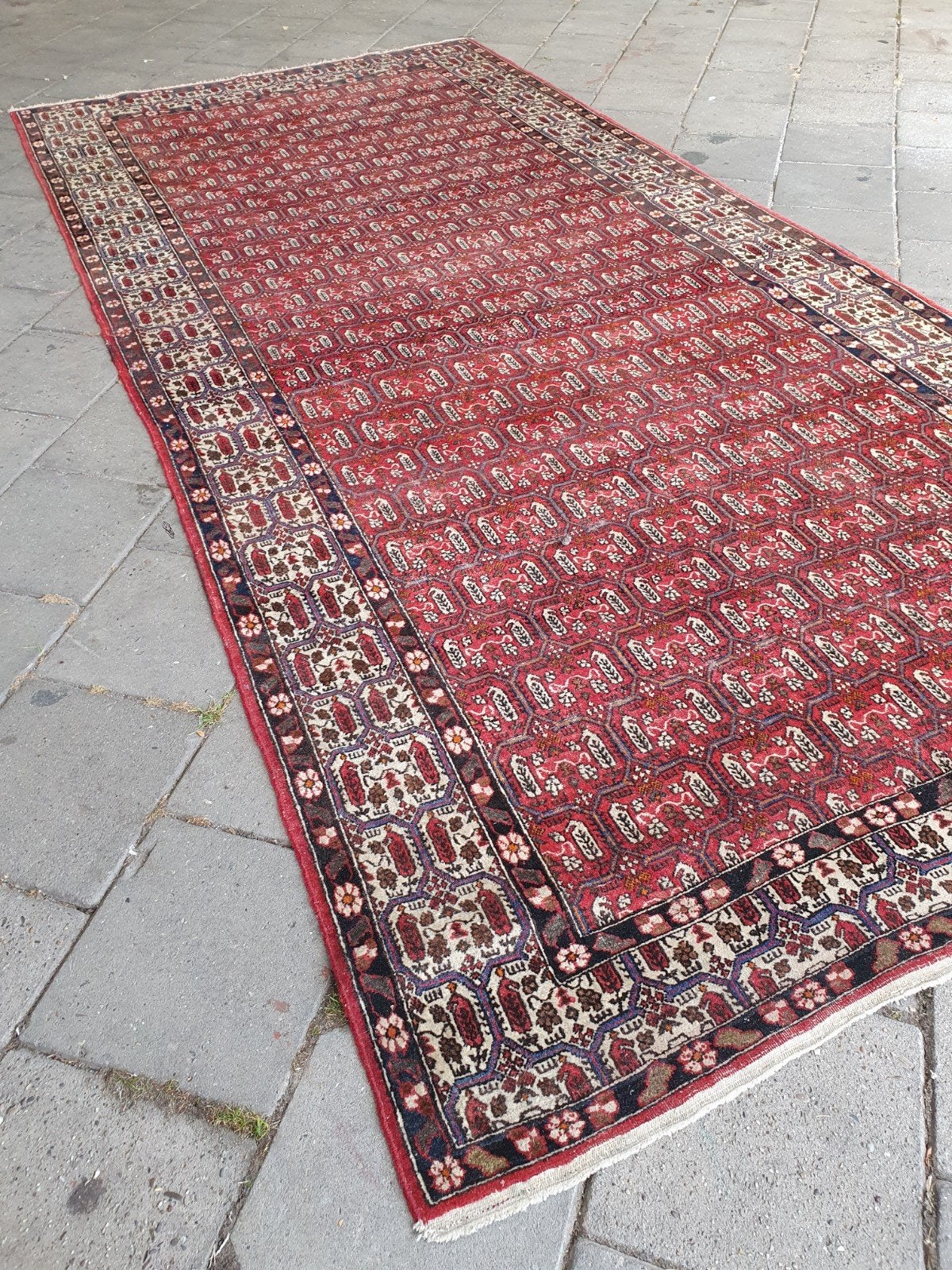 Perzisch tapijt 350x165 cm., Gebruikt, Blauw, 150 tot 200 cm, 200 cm of meer