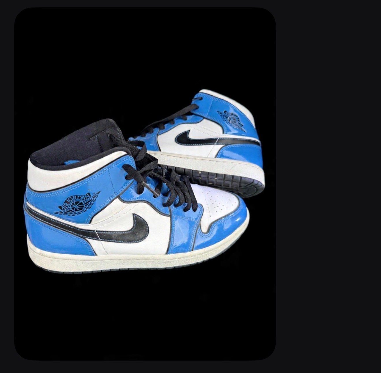 Nike Air Jordan 1 Mid 'UNC' - Zo goed als nieuw, Ophalen of Verzenden, Zo goed als nieuw, Blauw, Sneakers of Gympen