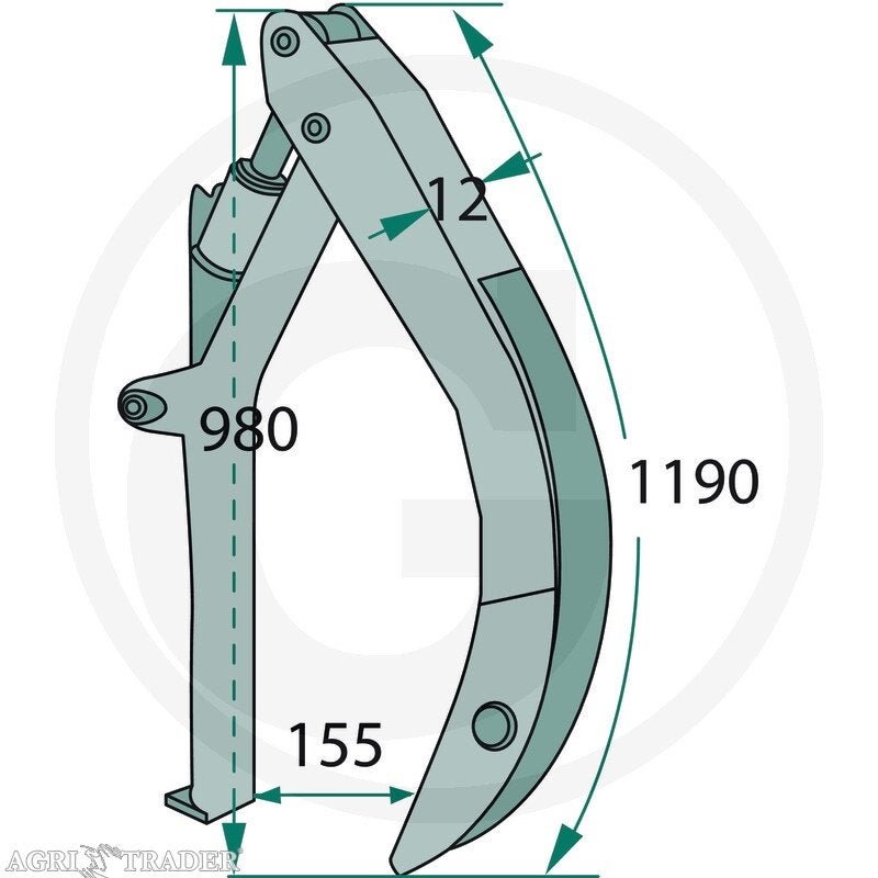 Bomenklem vorkenbord FEM2 hydraulische bomenklem, Niet opgegeven, -, Niet opgegeven