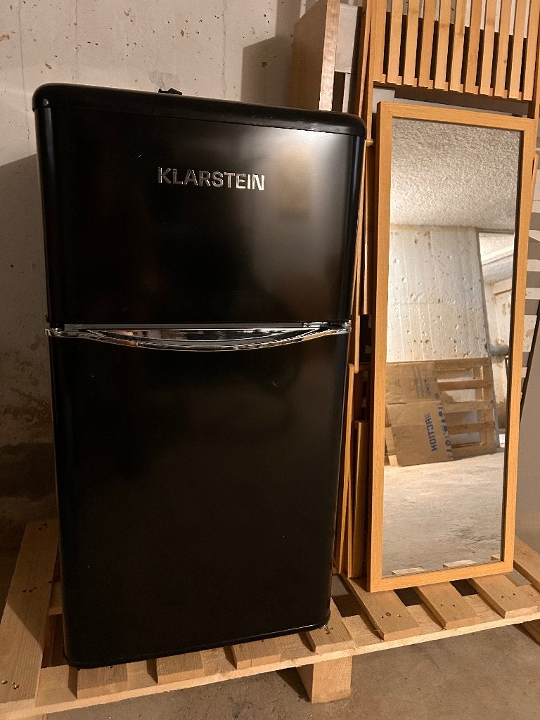 Koelkast Klarstein zwart retro, Witgoed en Apparatuur, Koelkasten en IJskasten, Ophalen, Gebruikt, 45 tot 60 cm, Met vriesvak