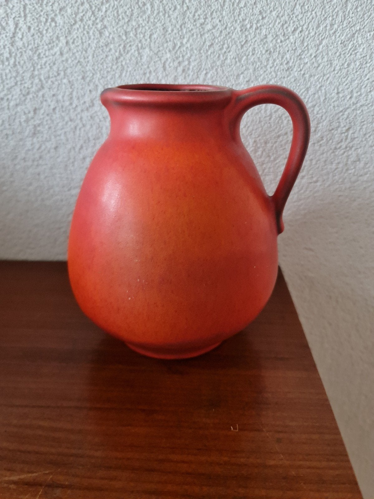 Vintage West Germany Keramiek Vaas Rood Oranje, Ophalen of Verzenden