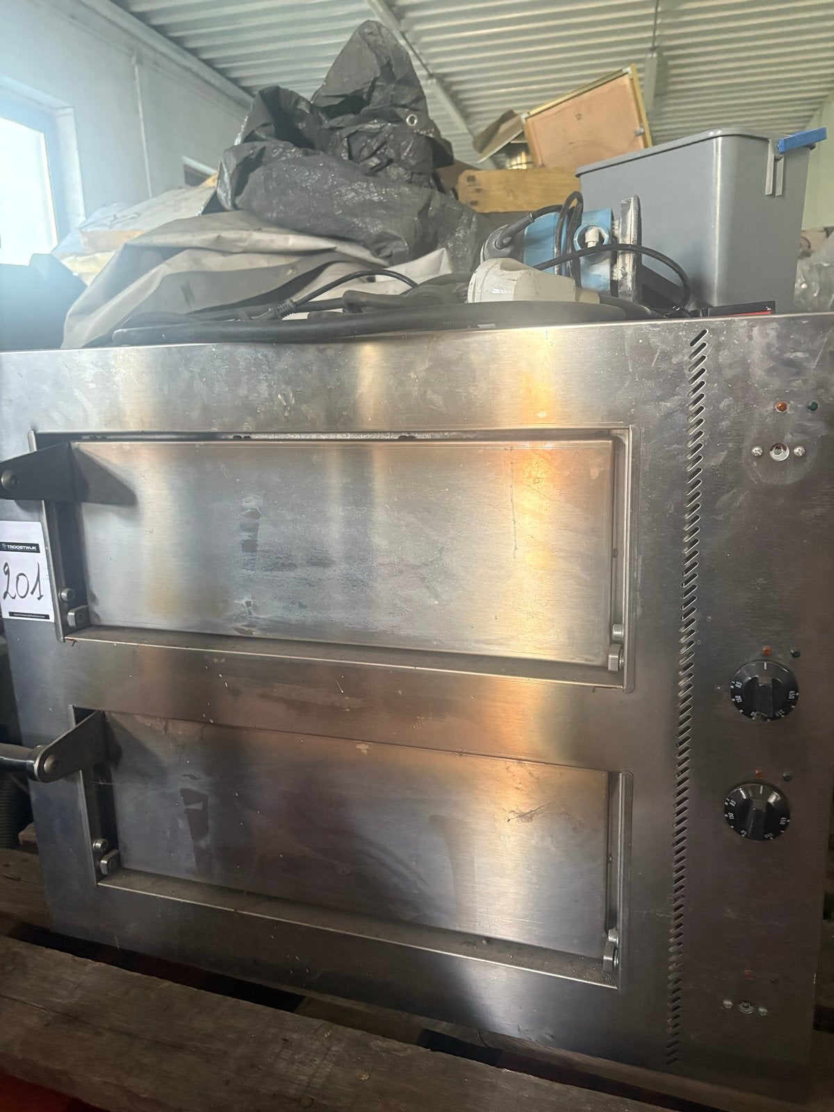 Professionele dubbele pizzaoven - Čebić, Ophalen, 50 tot 55 cm, 60 cm of meer, Pizzaoven
