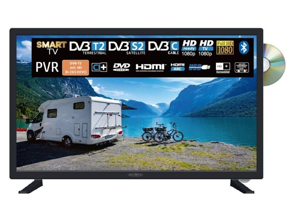 27 inch camping/boot/vrachtwagen smart TV met DVD speler, Overige merken, LED, 50 Hz, Ophalen of Verzenden