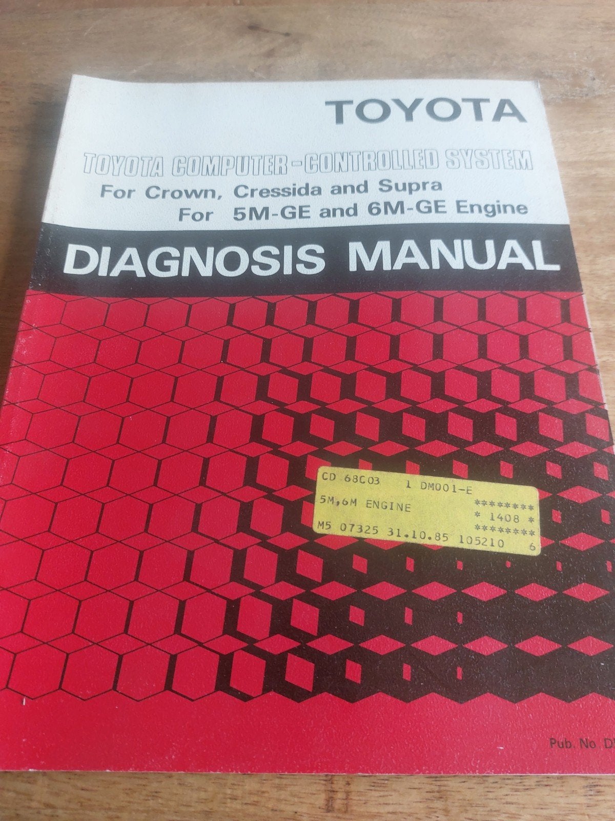 DIAGNOSE MANUAL TOYOTA 5M-GE 6M-GE CROWN SUPRA, Ophalen of Verzenden