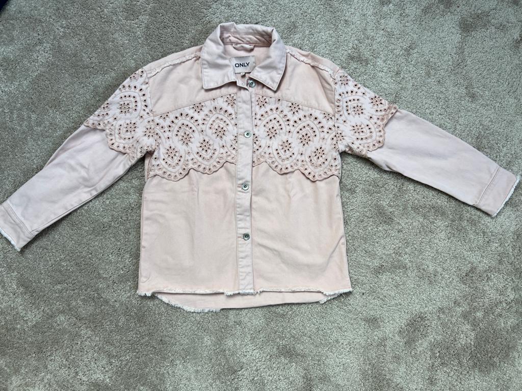 Prachtig roze jeans jasje Only - maat 152, Ophalen of Verzenden, Zo goed als nieuw, Meisje, Jas
