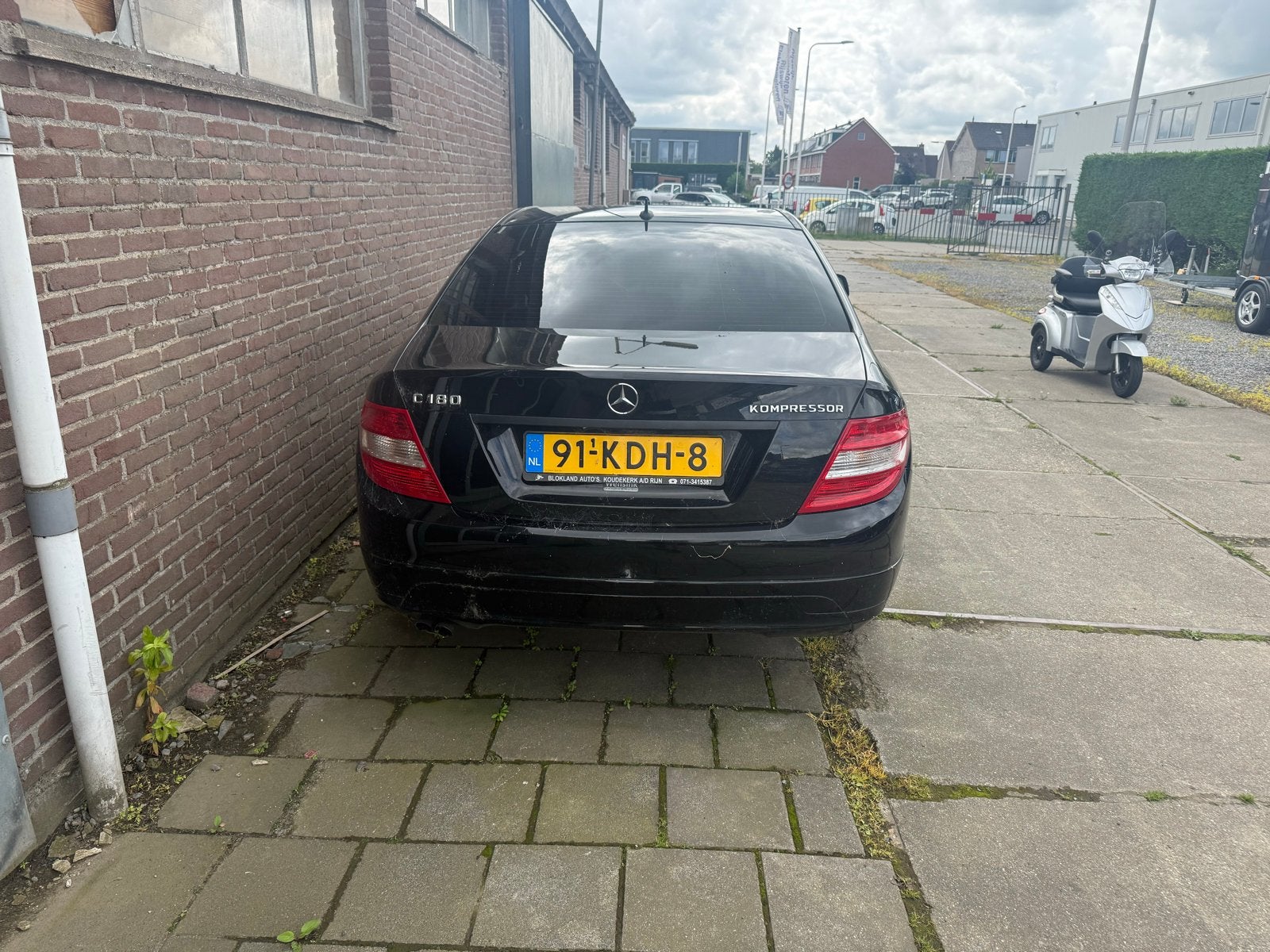 Mercedes-Benz C-Klasse 1.8 C180 Kompressor Sedan 2007 Zwart, Auto's, 1385 kg, Achterwielaandrijving, 1796 cc, Zwart