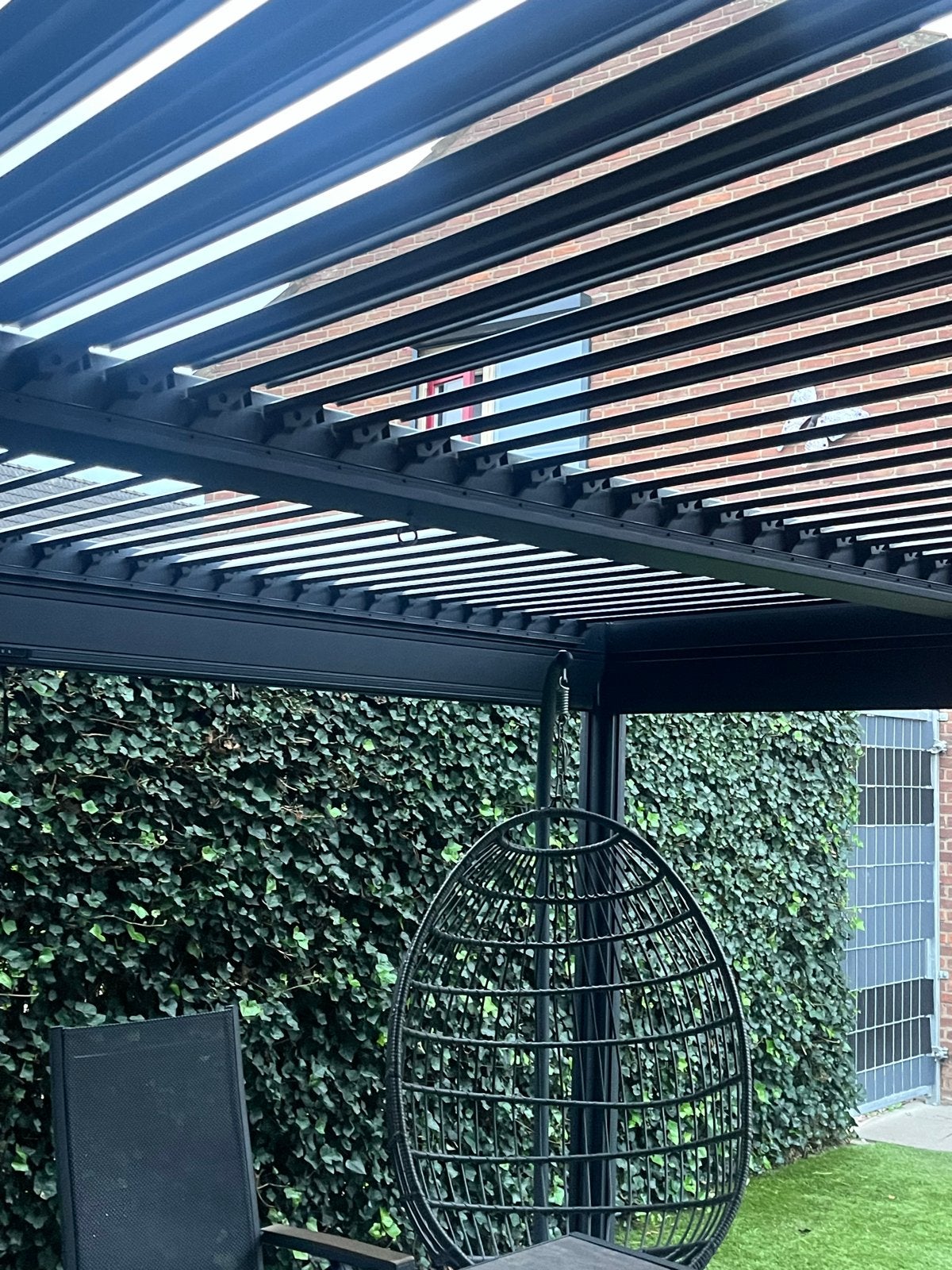 Aluminium Veranda 3x4 mtr lammelen + 2 screens, Tuin en Terras, Ophalen, Zo goed als nieuw, Veranda