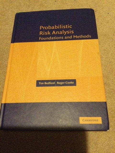 Probabilistic Risk Analysis - Bedford Cooke, Ophalen of Verzenden, Zo goed als nieuw, Overige onderwerpen