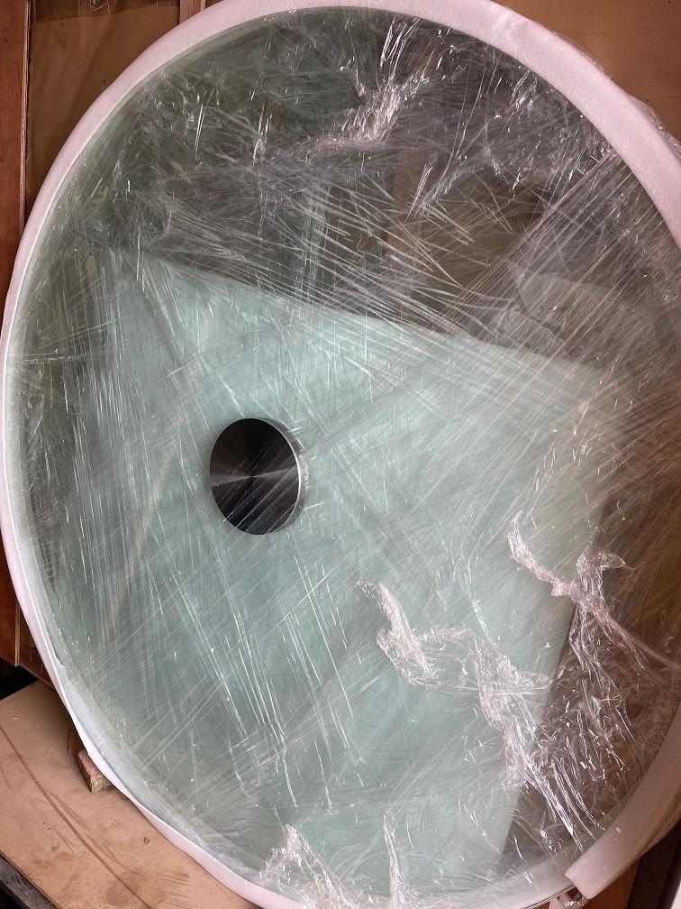 NIEUW GLAZEN TAFELBLAD ROND of OVAAL BLAD voor eettafel, Huis en Inrichting, Tafelonderdelen, Nieuw, Tafelblad, 150 tot 200 cm