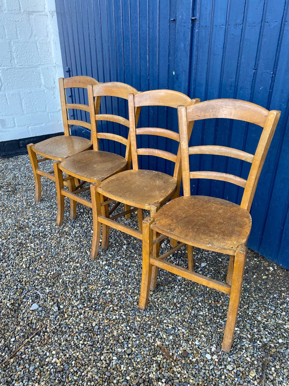 Oude houten café terrasstoeltjes jaren ‘60, Ophalen of Verzenden