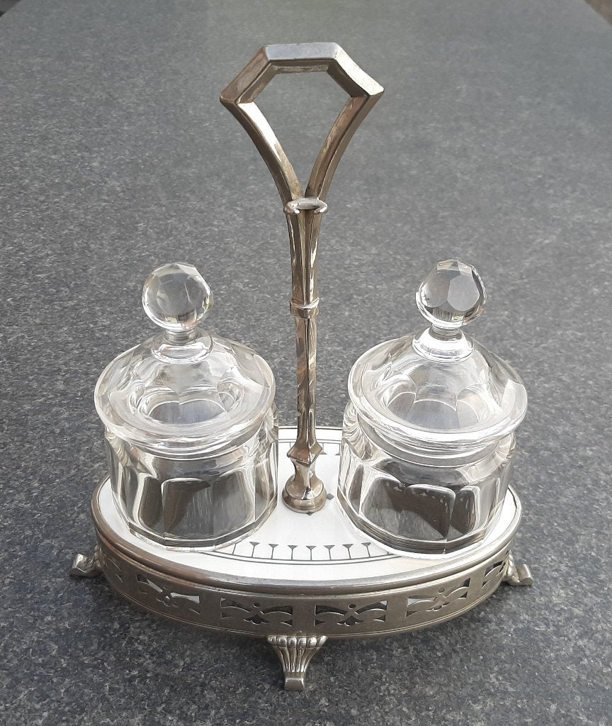 Art deco tafelset voor mosterd en meer., Ophalen of Verzenden