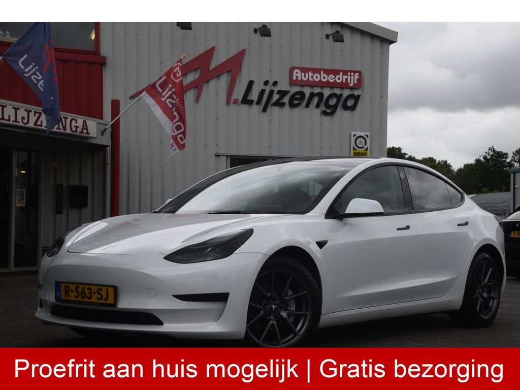 Tesla Model 3 Standard RWD Plus 60 kWh Leer | Autopilot | SO, Auto's, Tesla, Automaat, Achterwielaandrijving, Gebruikt, Zwart